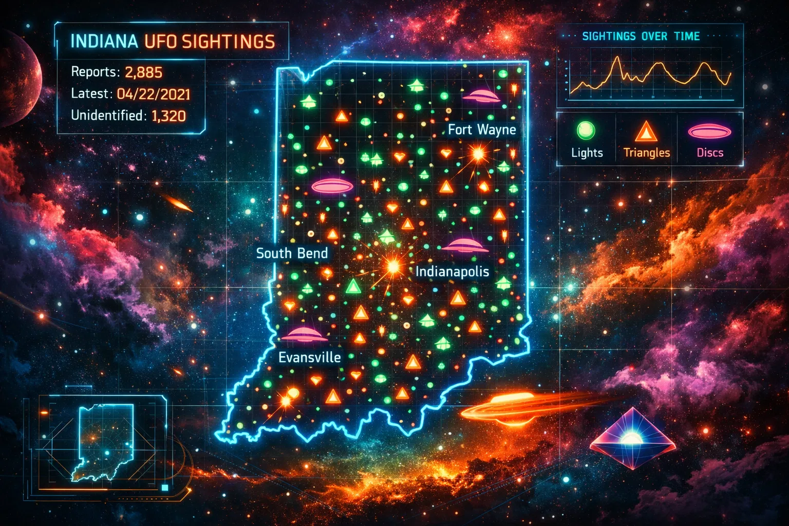 Overview image for How Contemporary Indiana UFO Sightings Are Catalogued and Evaluated | Indiana UFOs