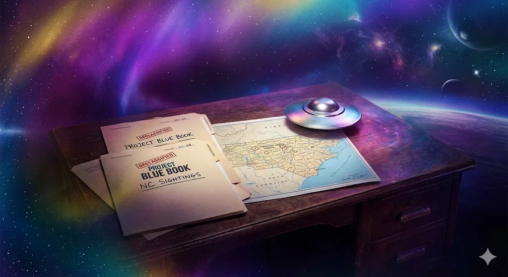 Overview image for What Did Project Blue Book Record in North Carolina? | NC UFOs