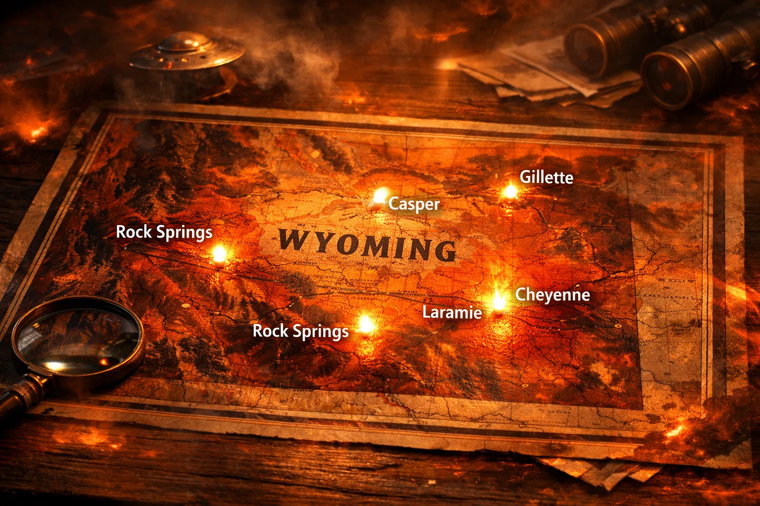 Overview image for Where Do Wyoming UFO Reports Cluster? | Wyoming UFOs