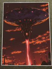 Listing image for Alien Invasion - UFOs, Sci-Fi Concept Art, Futuristic Scene Poster 18x24in