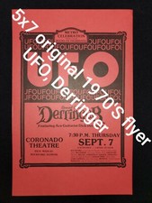 Listing image for UFO. Rock memorabilia. First print VG rare flyer handbill. 70's. NM+ /MT