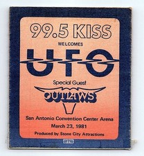 Listing image for UFO & Outlaws 1981 San Antonio Concert Backstage Pass Music Memorabilia